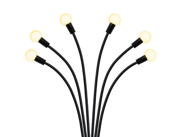 LAMPA OGRODOWA SOLARNA 6 LED KULKI - ciepły biały