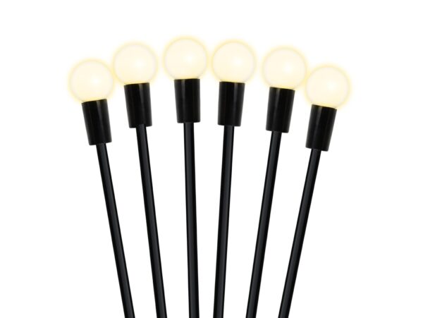 LAMPA OGRODOWA SOLARNA 6 LED KULKI - ciepły biały