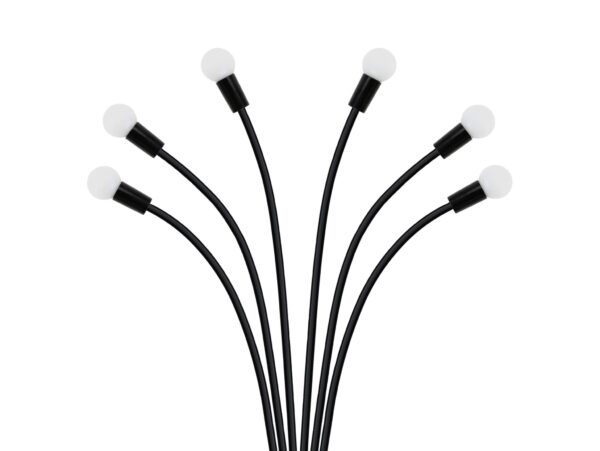 LAMPA OGRODOWA SOLARNA 6 LED KULKI - ciepły biały