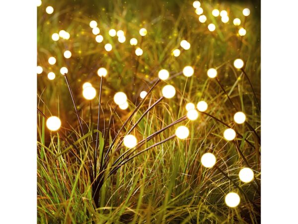 LAMPA OGRODOWA SOLARNA 6 LED KULKI - ciepły biały