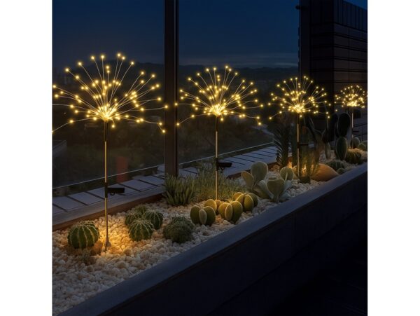 LAMPA OGRODOWA SOLARNA 90 LED DRZEWKO - ciepły biały