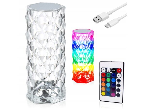 LAMPA ROSE DIAMOND DOTYKOWA +PILOT 22cm