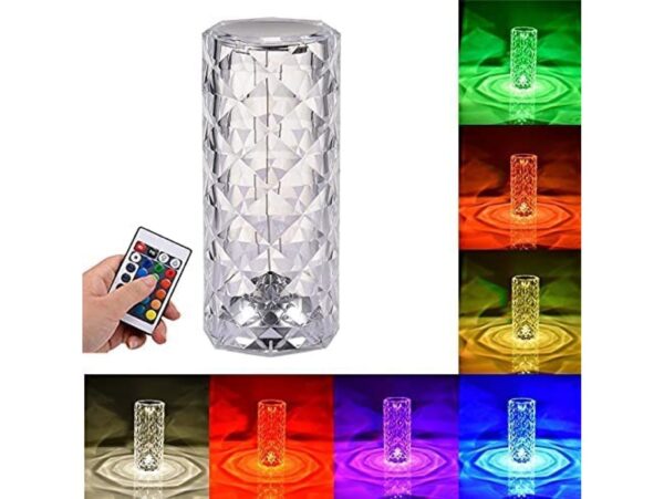 LAMPA ROSE DIAMOND DOTYKOWA +PILOT 22cm