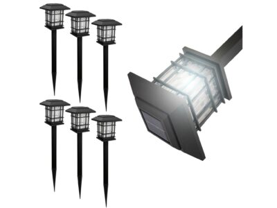 LAMPA SOLARNA LED LATARNIA 35cm 6SZT