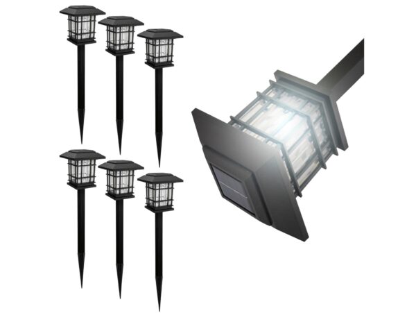 LAMPA SOLARNA LED LATARNIA 35cm 6SZT