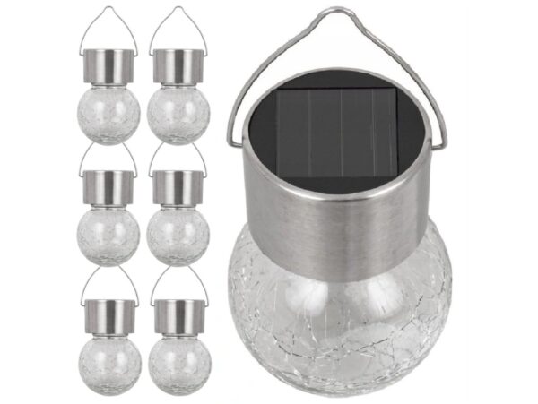 LAMPA SOLARNA OGRODOWA KULA WISZĄCA 6SZT
