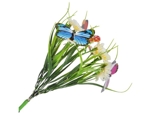 LAMPA SOLARNA OGRODOWA KWIATY - biała łąka