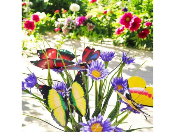 LAMPA SOLARNA OGRODOWA KWIATY - fioletowa łąka