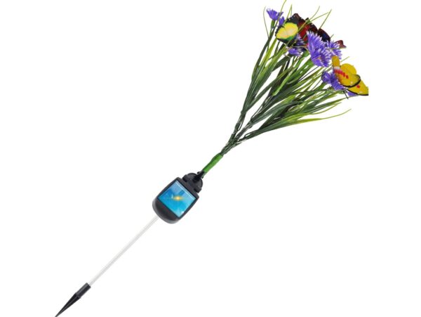 LAMPA SOLARNA OGRODOWA KWIATY - fioletowa łąka