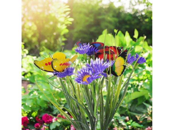 LAMPA SOLARNA OGRODOWA KWIATY - fioletowa łąka