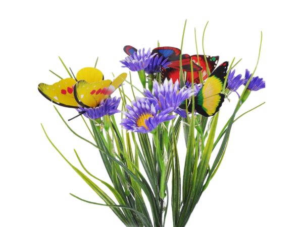 LAMPA SOLARNA OGRODOWA KWIATY - fioletowa łąka