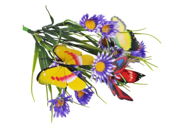 LAMPA SOLARNA OGRODOWA KWIATY - fioletowa łąka