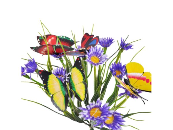 LAMPA SOLARNA OGRODOWA KWIATY - fioletowa łąka