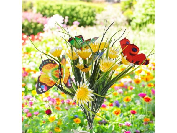 LAMPA SOLARNA OGRODOWA KWIATY - żółta łąka