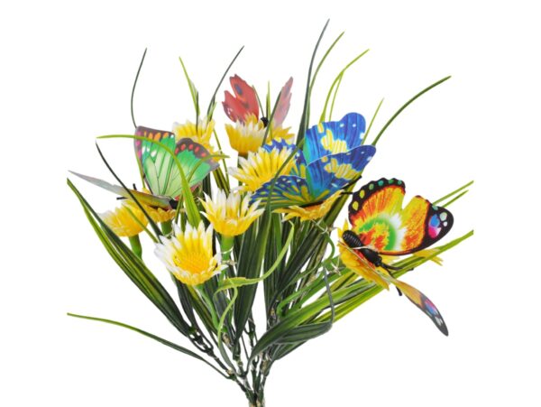 LAMPA SOLARNA OGRODOWA KWIATY - żółta łąka