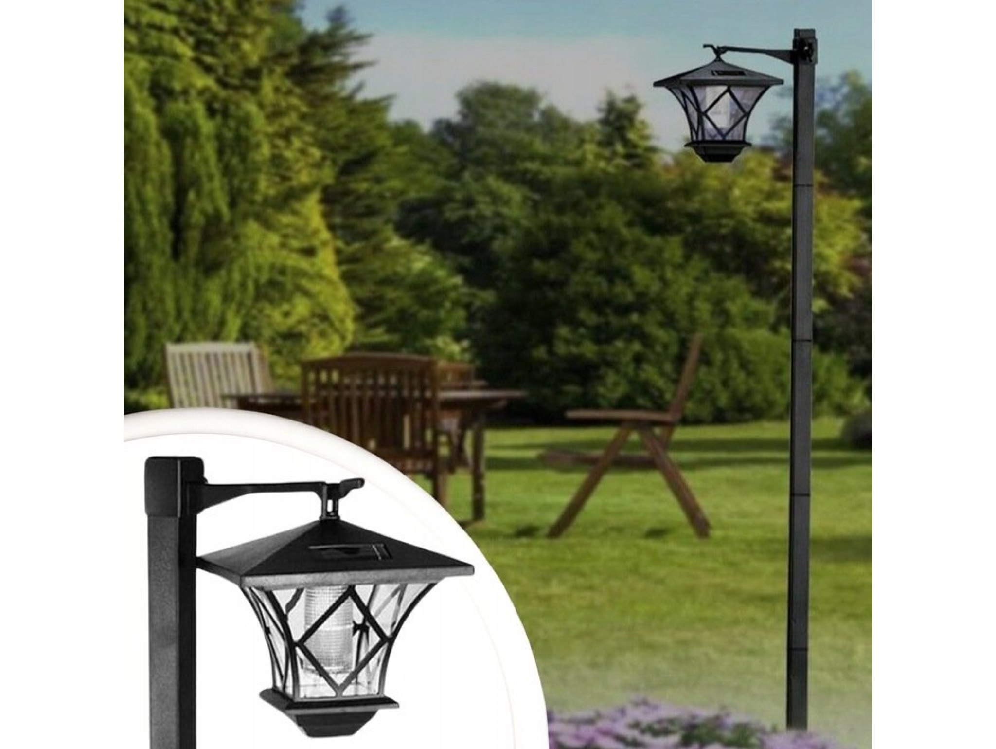 LAMPA SOLARNA OGRODOWA LATARNIA WYSOKA 1,5M