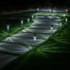 LAMPA SOLARNA OGRODOWA WBIJANA - srebrny