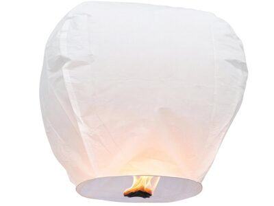 LAMPION SZCZĘŚCIA LATAJĄCY - biały
