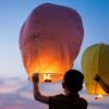 LAMPION SZCZĘŚCIA LATAJĄCY - biały