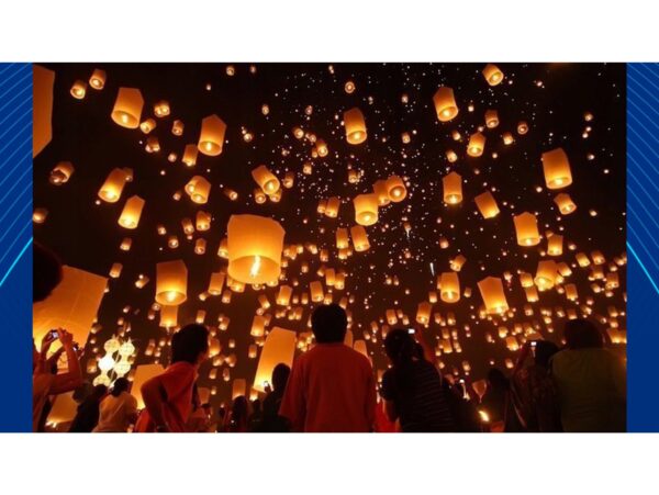 LAMPION SZCZĘŚCIA LATAJĄCY - biały