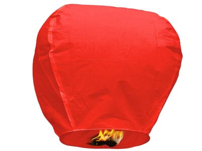 LAMPION SZCZĘŚCIA LATAJĄCY - czerwony