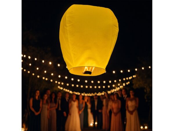 LAMPION SZCZĘŚCIA LATAJĄCY - żółty