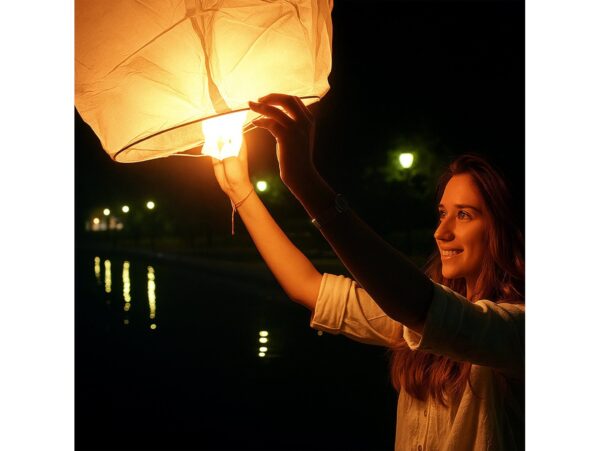 LAMPION SZCZĘŚCIA LATAJĄCY - zielony