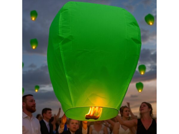 LAMPION SZCZĘŚCIA LATAJĄCY - zielony