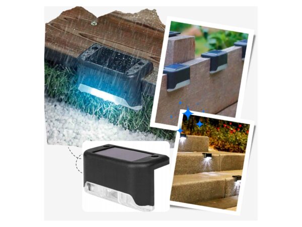 LAMPKA LAMPA SOLARNA KRAWĘDZIOWA 1 LED 8x4,5x4,2cm - czarny