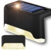 LAMPKA LAMPA SOLARNA KRAWĘDZIOWA 1 LED 8x4,5x4,2cm - czarny - ciepły biały