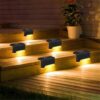 LAMPKA LAMPA SOLARNA KRAWĘDZIOWA 1 LED 8x4,5x4,2cm - czarny - ciepły biały