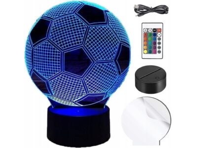 LAMPKA NOCNA 3D LED PIŁKA NOŻNA