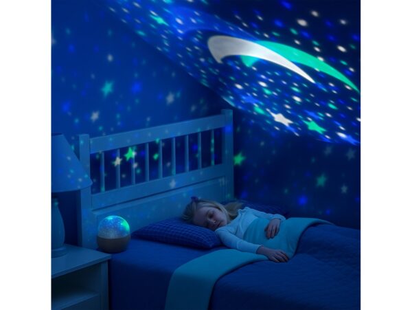 LAMPKA NOCNA NA USB KULA GWIAZDKI PROJEKTOR - niebieski