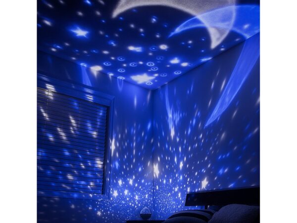 LAMPKA NOCNA NA USB KULA GWIAZDKI PROJEKTOR - niebieski