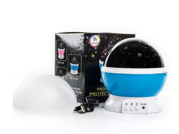 LAMPKA NOCNA NA USB KULA GWIAZDKI PROJEKTOR - niebieski