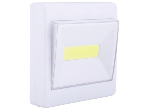LAMPKA NOCNA WŁĄCZNIK COB LED 8,5x8,5x2cm