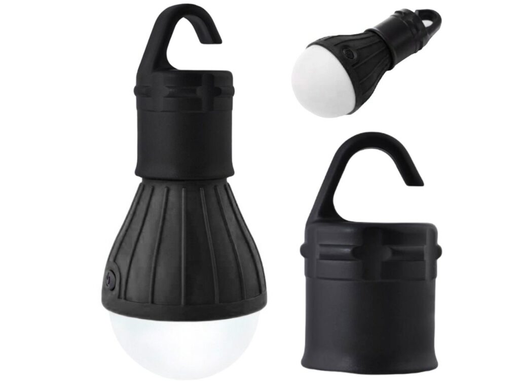 LAMPKA TURYSTYCZNA 3xAAA BIWAKOWA - czarna