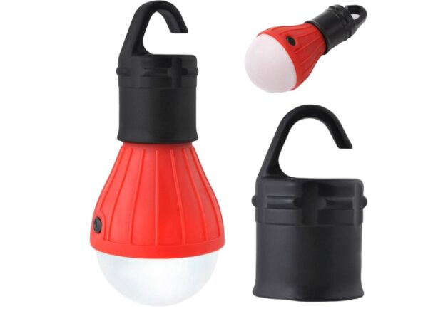 LAMPKA TURYSTYCZNA 3xAAA BIWAKOWA - czerwony