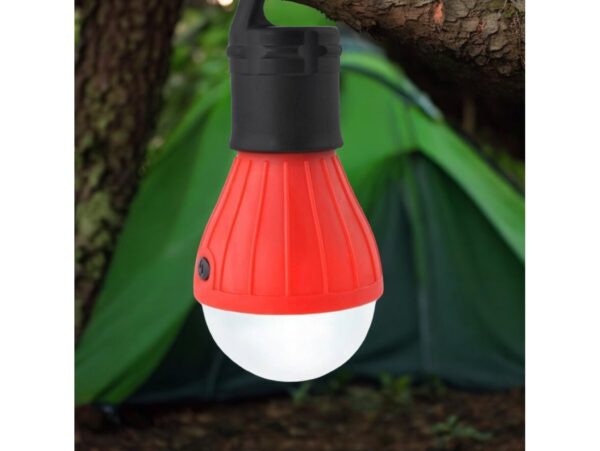 LAMPKA TURYSTYCZNA 3xAAA BIWAKOWA - czerwony