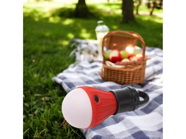 LAMPKA TURYSTYCZNA 3xAAA BIWAKOWA - czerwony