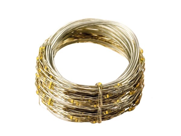 LAMPKI 100 LED DRUCIKI SOLARNE 12m - ciepły biały