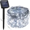 LAMPKI 200 LED DRUCIKI SOLARNE - zimny biały
