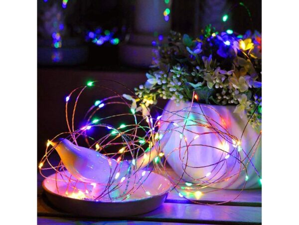 LAMPKI DRUCIKI 100 LED NA BATERIE - multikolor