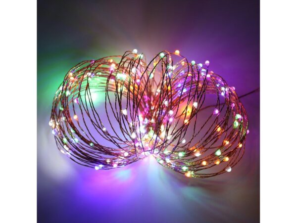 LAMPKI DRUCIKI 100 LED NA BATERIE - multikolor