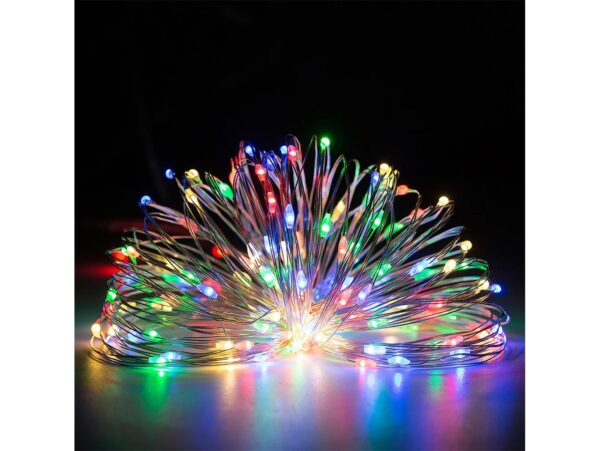 LAMPKI DRUCIKI 100 LED NA BATERIE - multikolor