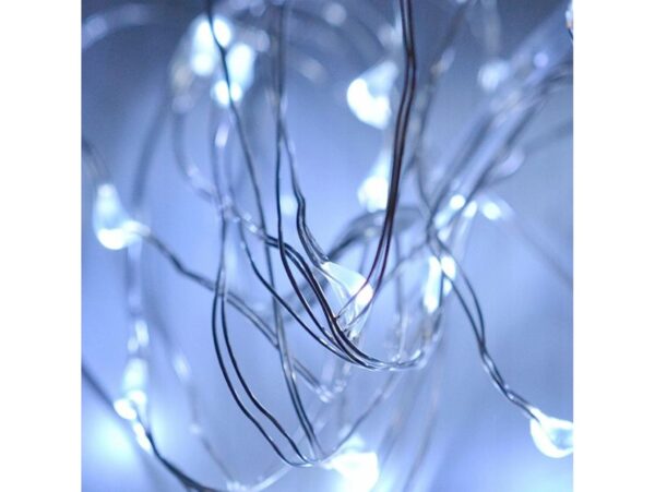 LAMPKI DRUCIKI 20 LED - biały zimny