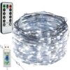 LAMPKI DRUCIKI 200 LED USB + PILOT - zimny biały