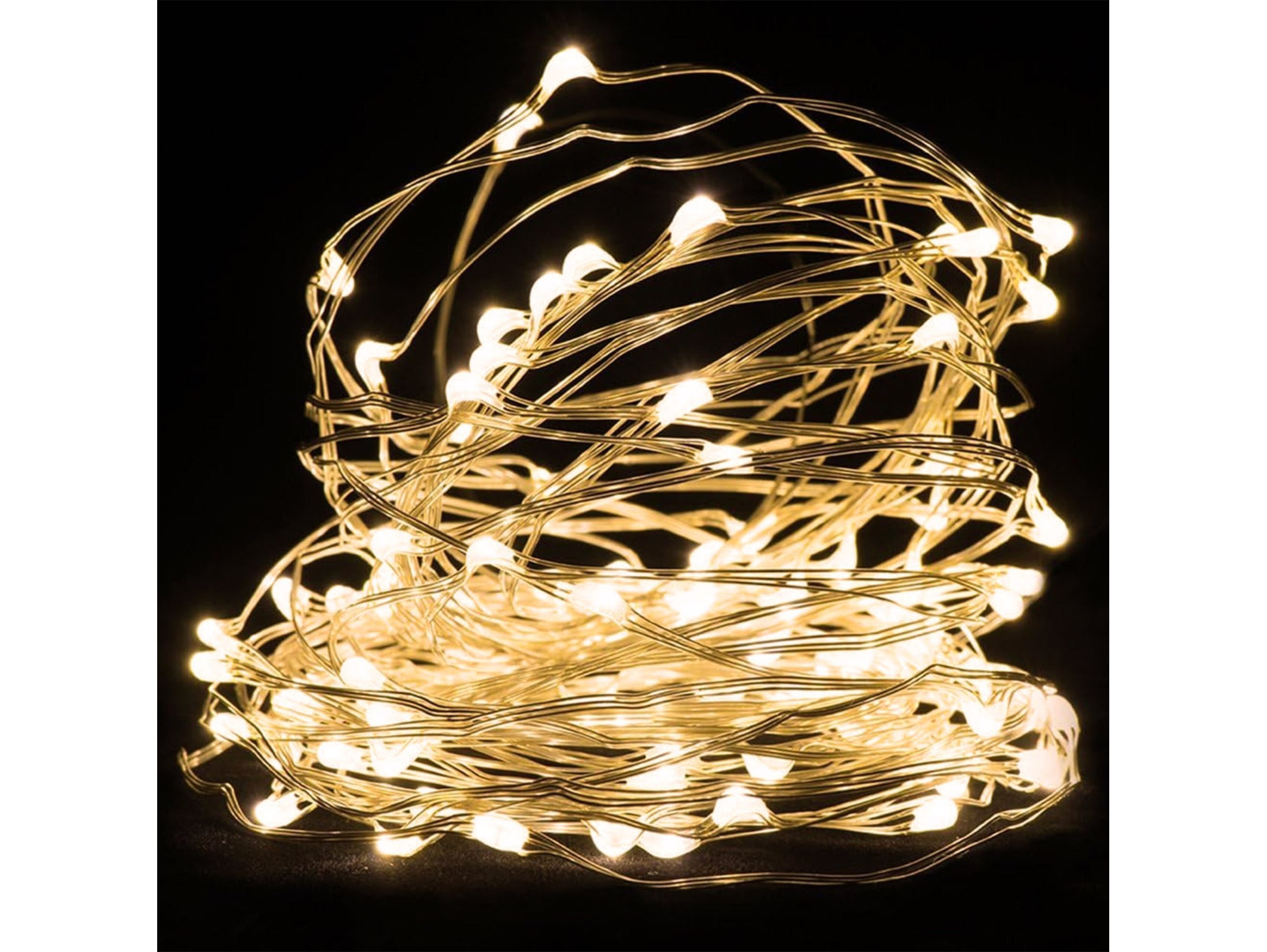 LAMPKI DRUCIKI 50 LED - biały ciepły