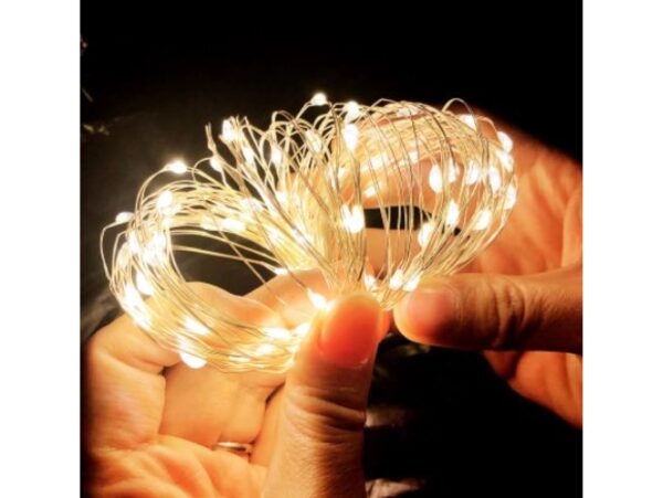 LAMPKI DRUCIKI 50 LED - biały ciepły