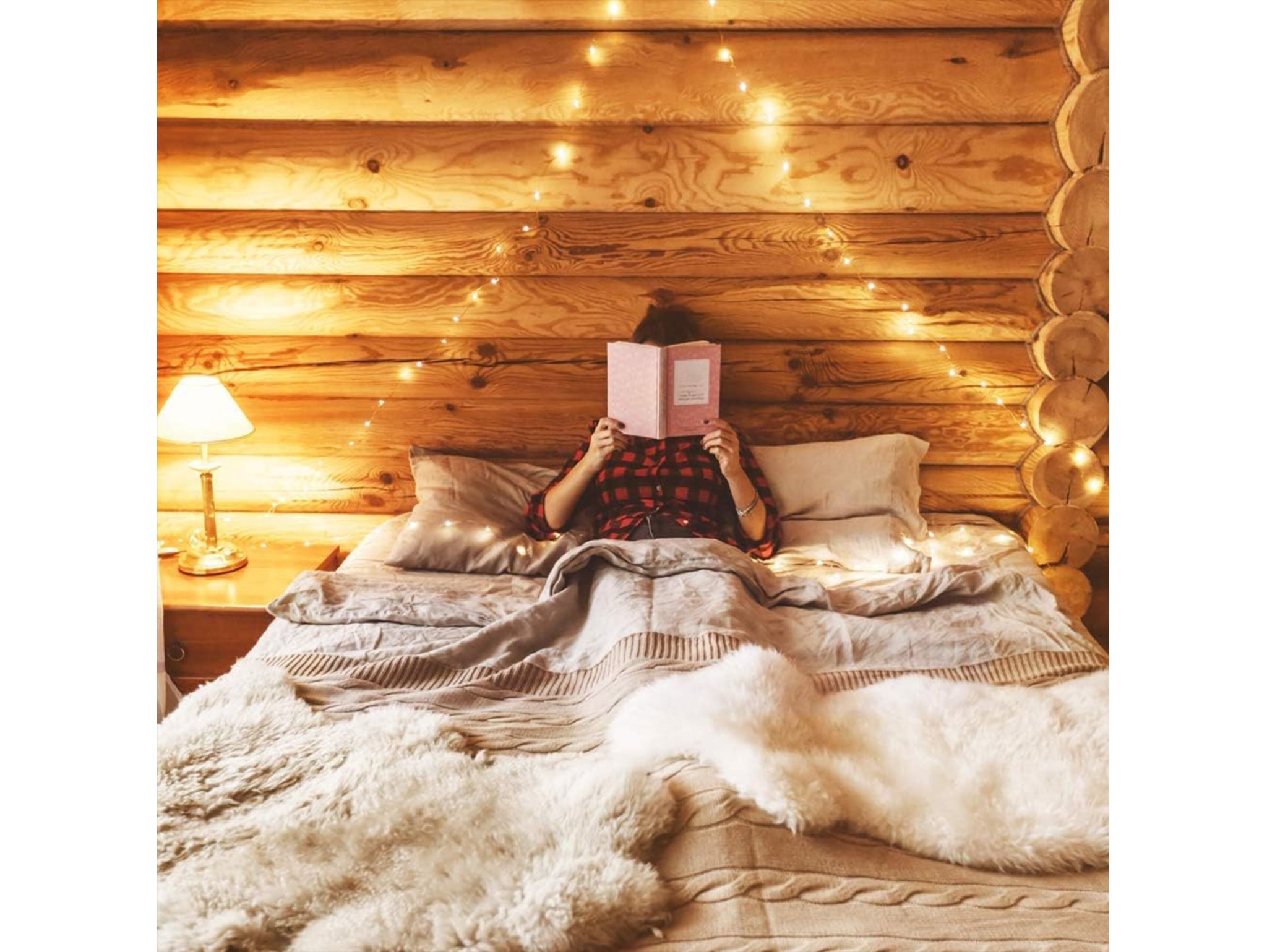 LAMPKI DRUCIKI 50 LED - biały ciepły